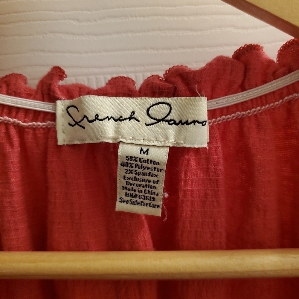 French Laundry crinkle cotton s/s top - Picture 3 of 7